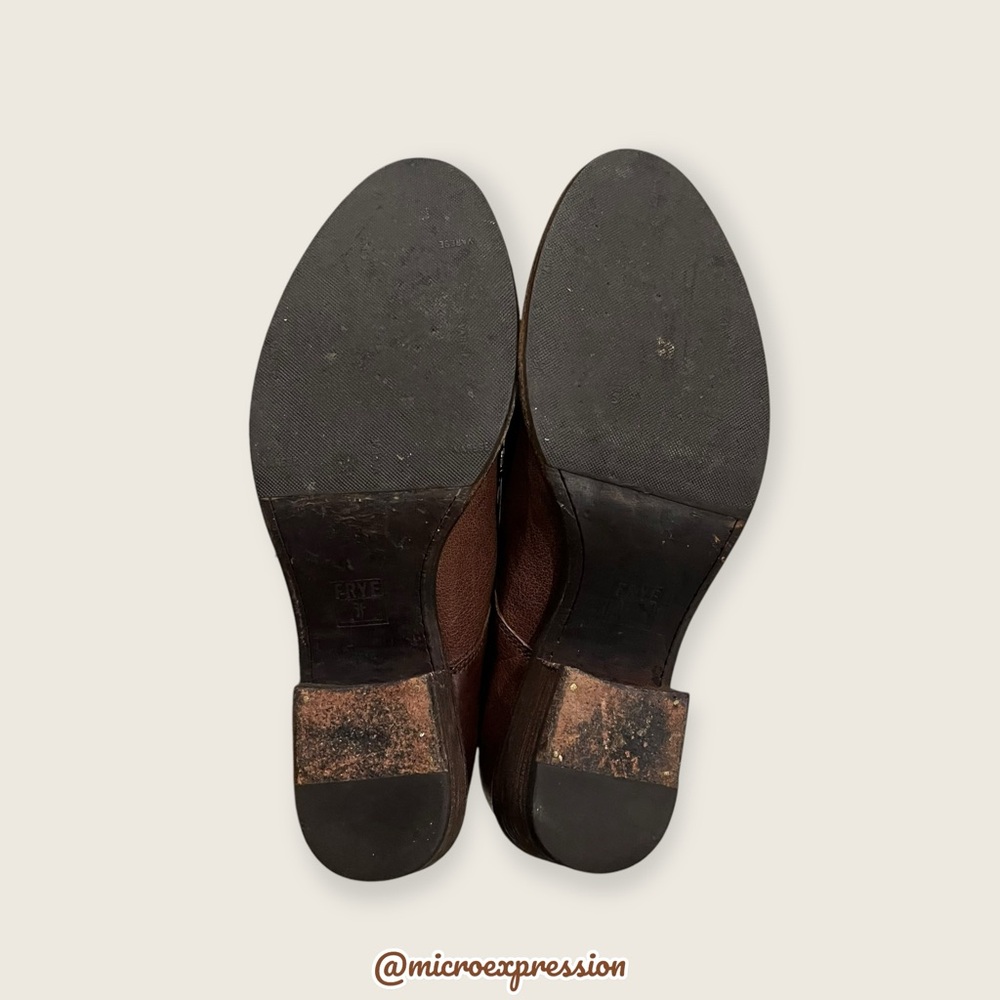 $369 Frye Carson Lace-Up Cognac Brown Leather LaceUp Oxford Academia Ankle Boot - Picture 12 of 16